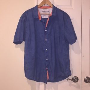 Cypress club blue button up